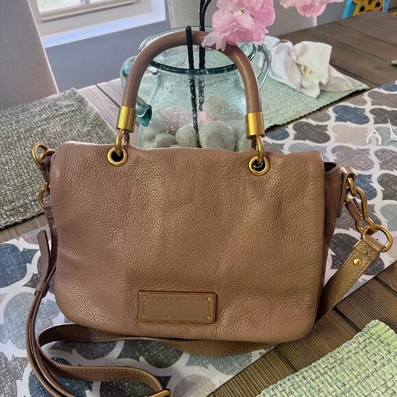 Marc by Marc Jacobs Camel Leather Flap Crossbody Bag - Picture 1 of 15